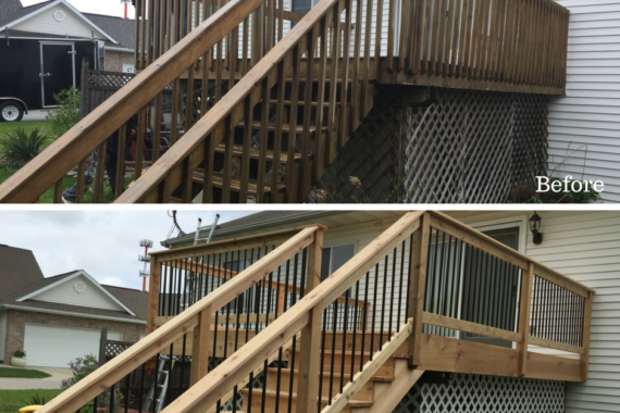 Cedar Deck Before and After