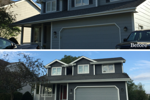 Vinyl Siding Replacement Before and After